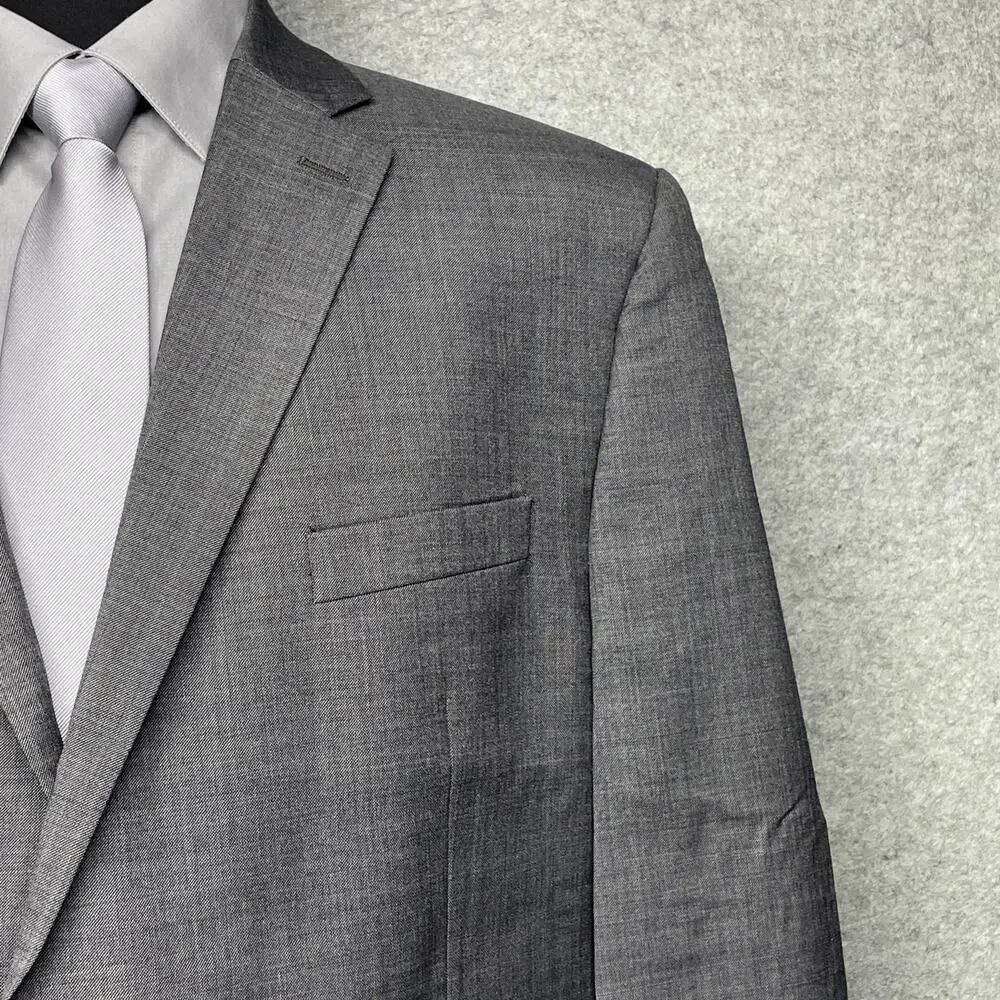 Lauren Ralph Lauren Mens 46R Gray 100% Wool Blazer Sport Coat